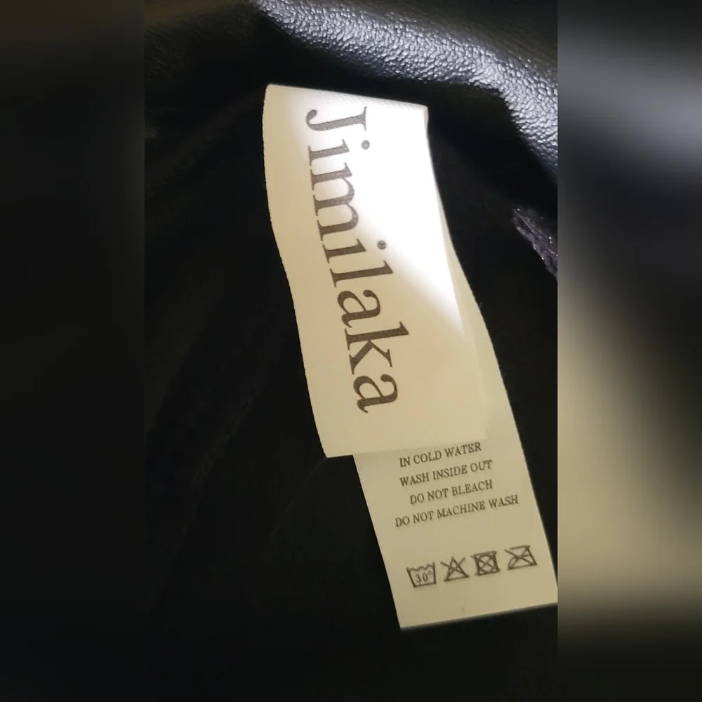 Women'sJimilaka Black Small Faux Leather Pants - Picture 5 of 6